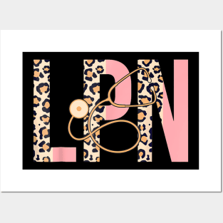 Cute Leopard LPN Licensed Practical Nurse  Week Posters and Art